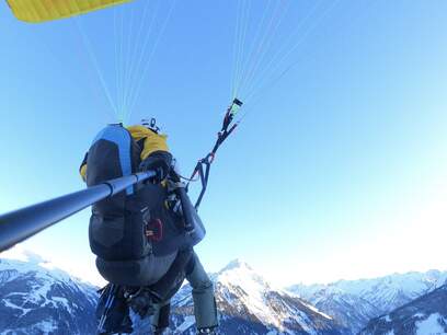 Winter im Zillertal - Flugtaxi Mayrhofen, Zillertal - Paragleiter Tandemflüge