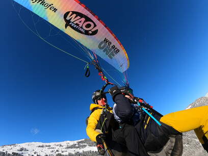 Winter im Zillertal - Flugtaxi Mayrhofen, Zillertal - Paragleiter Tandemflüge