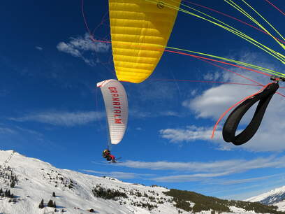 Winter - Flugtaxi Mayrhofen, Zillertal - Paragleiter Tandemflüge