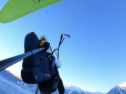 Winter im Zillertal - Flugtaxi Mayrhofen, Zillertal - Paragleiter Tandemflüge