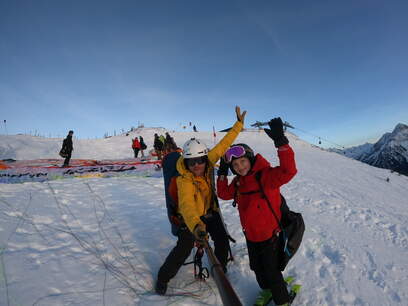 Kurz vor dem Start - Flugtaxi Mayrhofen, Zillertal - Paragleiter Tandemflüge
